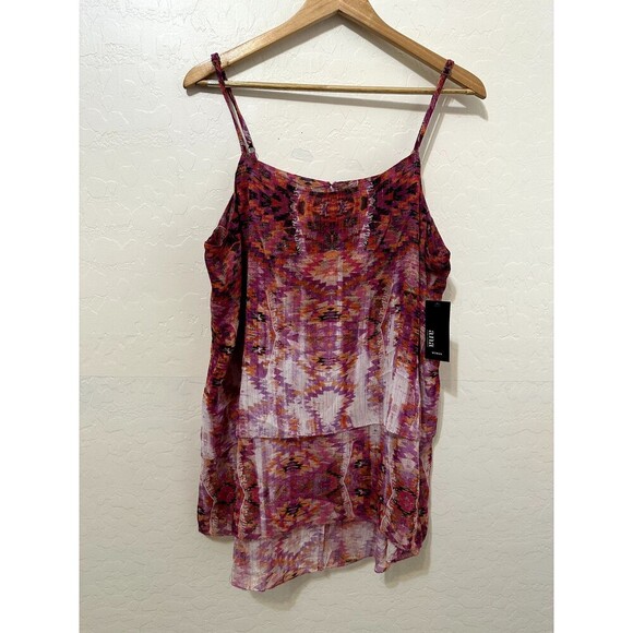 Ana Womans Layered Top Size XL Boho Western Aztec Beachy Hippie Festival Y2K - Picture 1 of 13